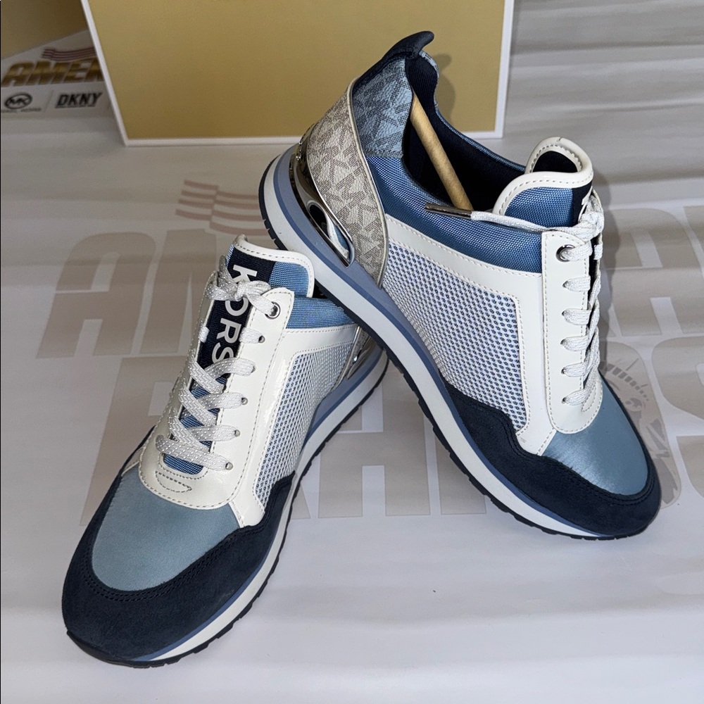 Michael Kors Maddy Trainer Mesh Sneakers With Box